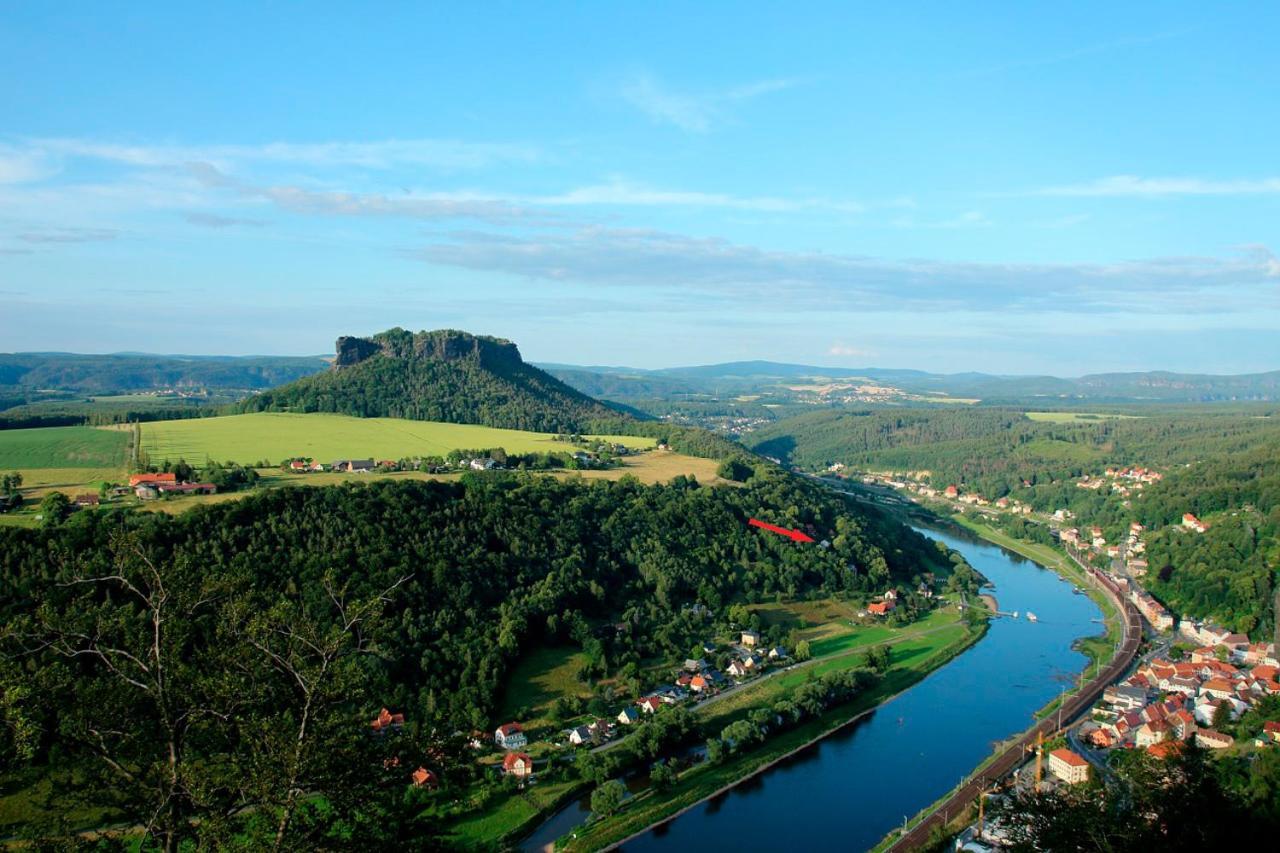 Ferienwohnung Luxusboofe - Ferienhaus am Lilienstein Königstein Exterior foto