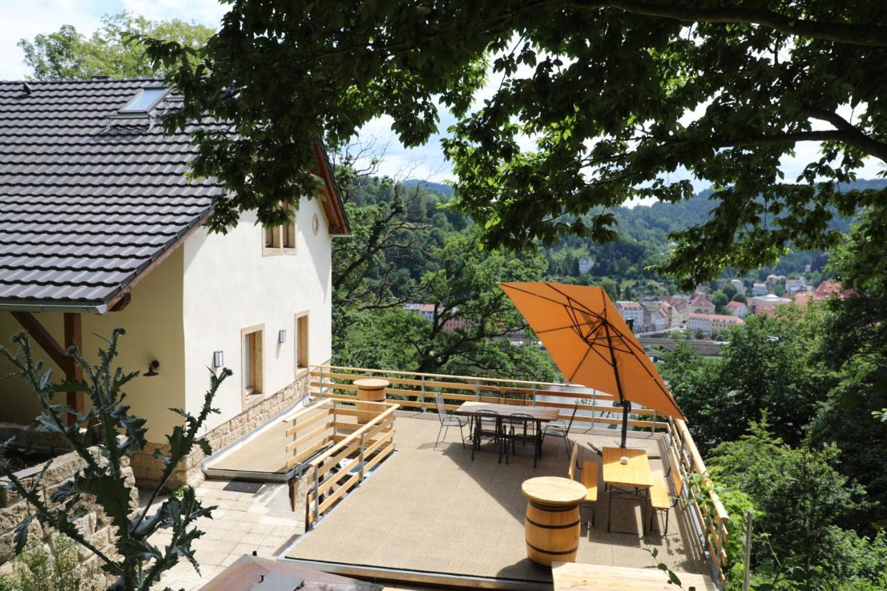 Ferienwohnung Luxusboofe - Ferienhaus am Lilienstein Königstein Exterior foto