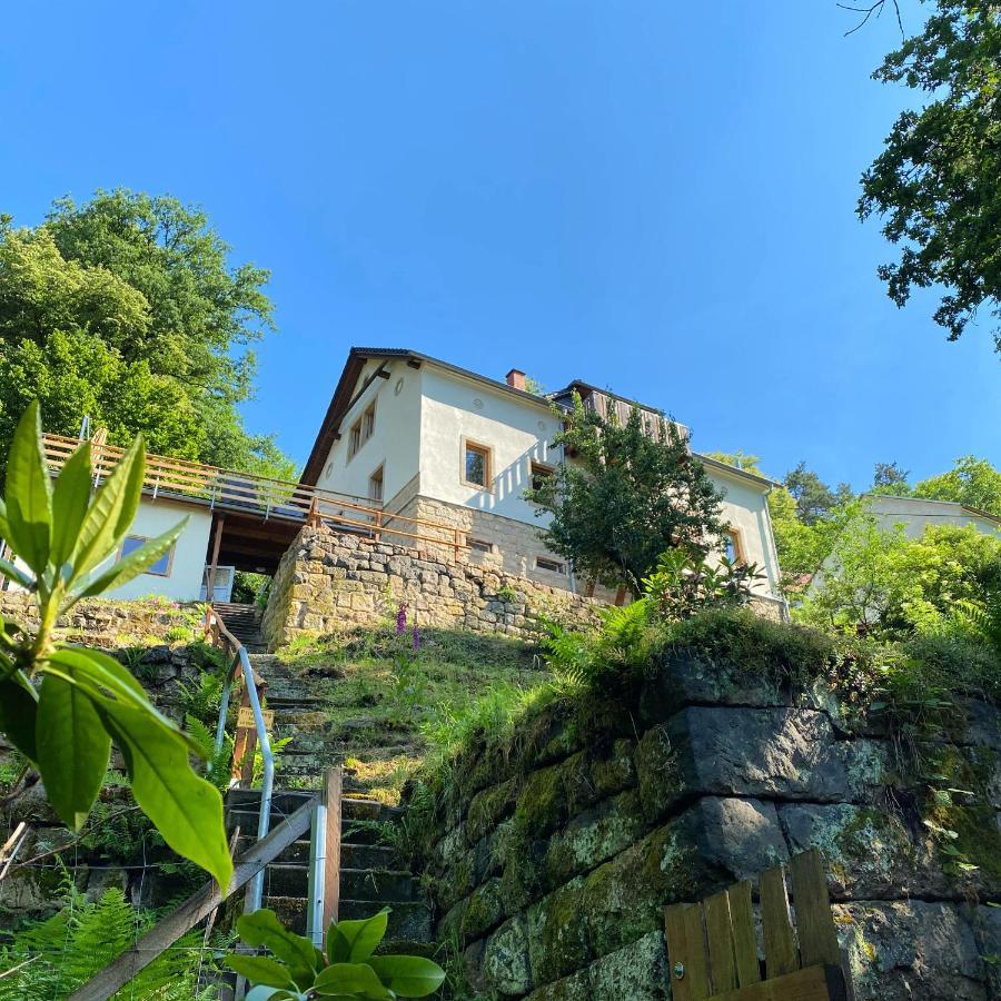 Ferienwohnung Luxusboofe - Ferienhaus am Lilienstein Königstein Exterior foto